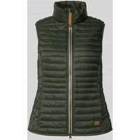 camel active Regular Fit Steppweste mit Logo-Patch in Gruen, Größe 38 von camel active