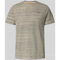 camel active Regular Fit T-Shirt mit Rundhalsausschnitt Modell 'Melange' in Hellgrau, Größe 3XL von camel active