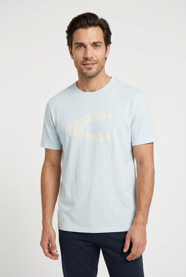 camel active Rundhalsshirt Sommershirt mit Frontprint von camel active
