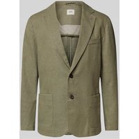 camel active Regular Fit Sakko aus Baumwoll-Leinen-Mix in Khaki, Größe 56 von camel active