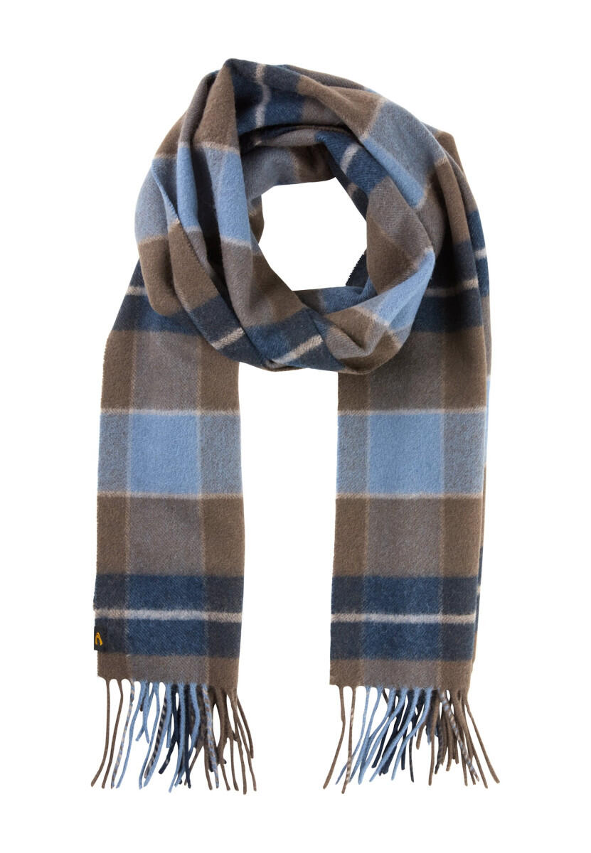 camel active - Schal aus einem Woll-Kaschmirmix blau/braun - Gr. - OS von camel active