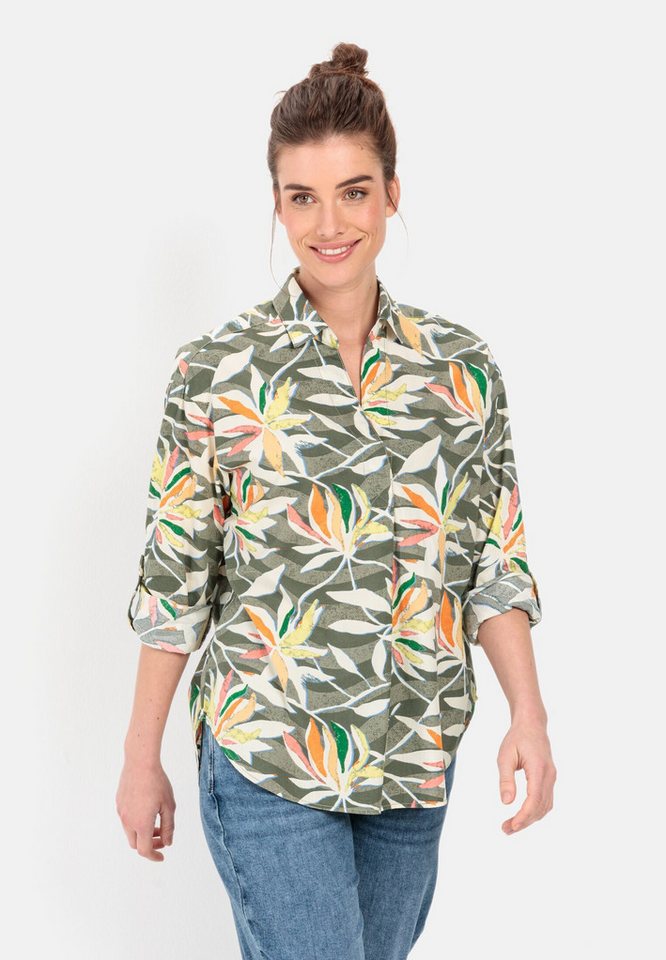 camel active Schlupfbluse mit Allover-Print Allover Print von camel active