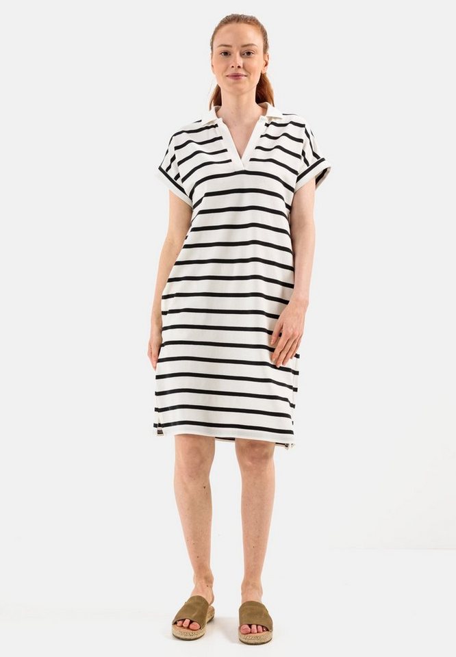 camel active Shirtkleid aus Piqué Baumwolle Kurzarm Umlegekragen von camel active
