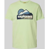 camel active Regular Fit T-Shirt aus reiner Baumwolle in Hellgruen, Größe XXL von camel active