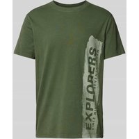 camel active Regular Fit T-Shirt aus reiner Baumwolle in Oliv, Größe XL von camel active