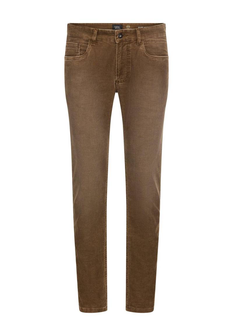 camel active - Slim Fit 5-Pocket Hose sepia brown - Gr. - 32/30 von camel active