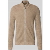 camel active Slim Fit Jacke in Strick-Optik Modell 'Mouline' in Offwhite Melange, Größe XXL camel active Slim Fit Jacke in Strick-Optik Modell 'Mouline' in Offwhite Melange, Größe XXL von camel active