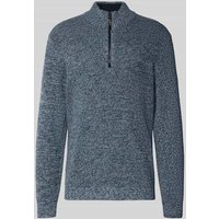 camel active Slim Fit Troyer mit Reißverschluss Modell 'Mouline' in Petrol, Größe XXL von camel active