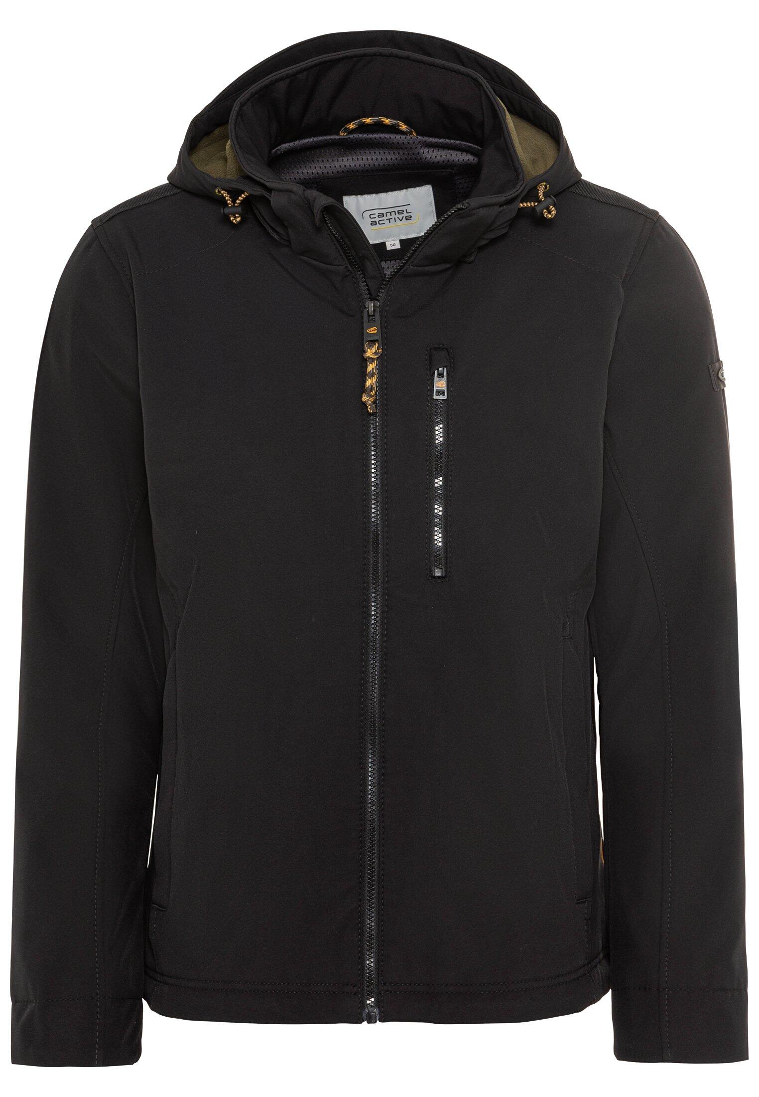 camel active - Softshell-Jacke mit abnehmbarer Kapuze asphalt - Gr. - 26 von camel active