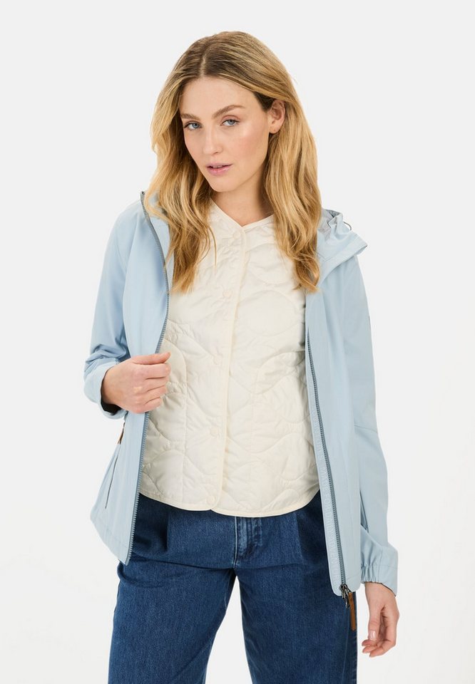 camel active Softshelljacke aus recyceltem Polyester Kontrastbesatz von camel active
