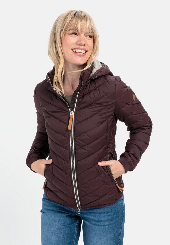 camel active Steppjacke aus recyceltem Polyester Markenlabel von camel active