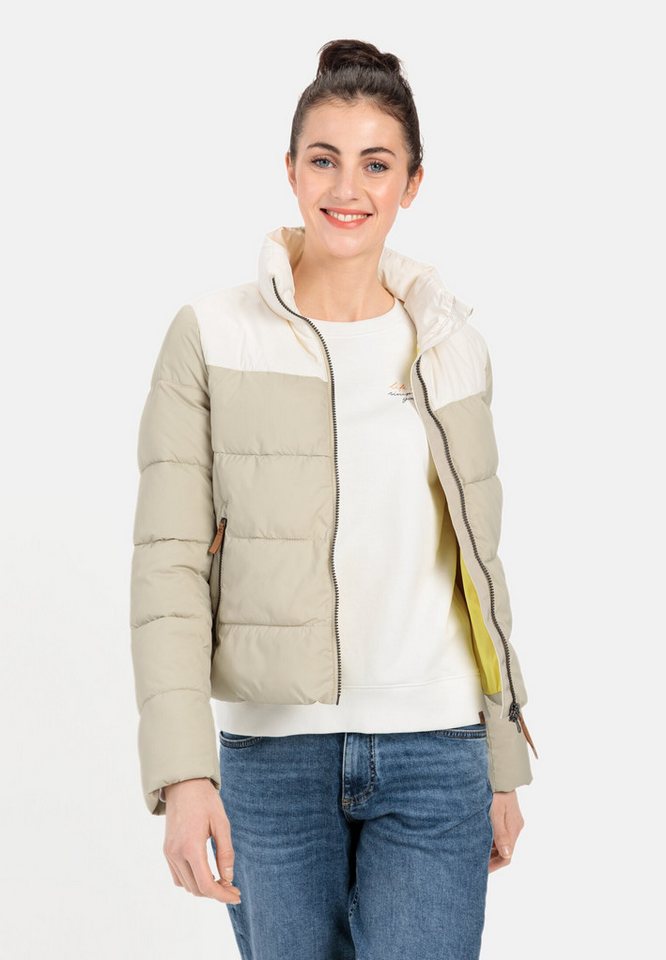 camel active Steppjacke aus recyceltem Polyester Markenlogo von camel active