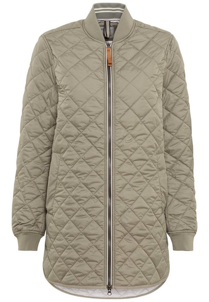 camel active Steppmantel aus recyceltem Polyester Markenlabel von camel active