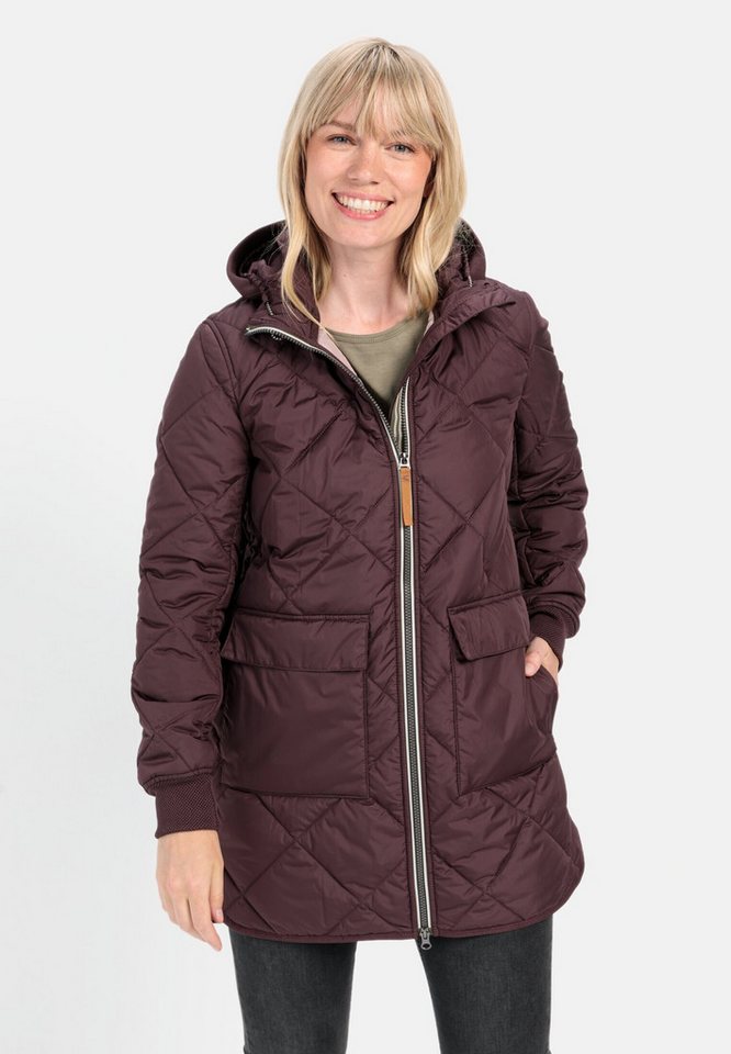 camel active Steppmantel aus recyceltem Polyester Markenlabel von camel active