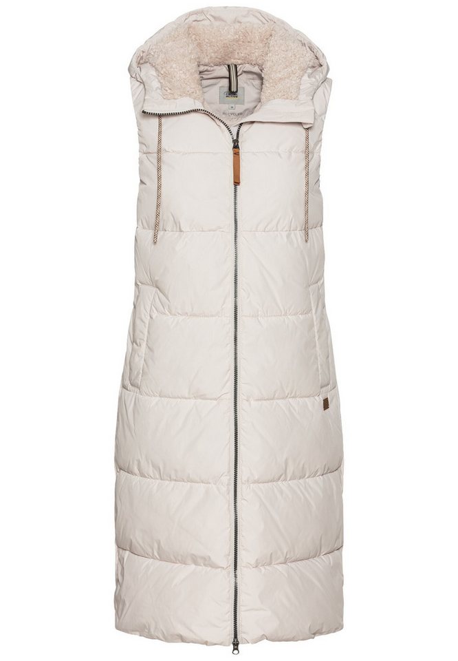 camel active Steppweste Lange Pufferweste mit Kapuze von camel active