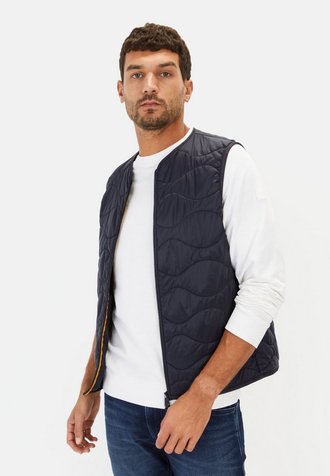 camel active Steppweste aus recyceltem Polyamid Liegekragen von camel active