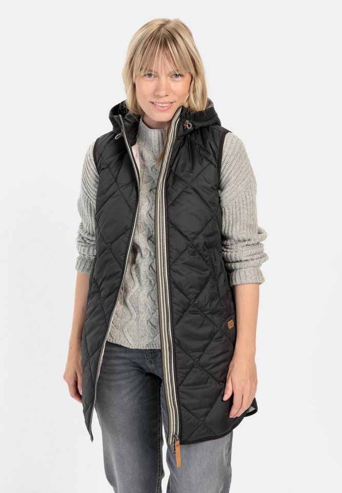 camel active Steppweste aus recyceltem Polyester Kapuze von camel active