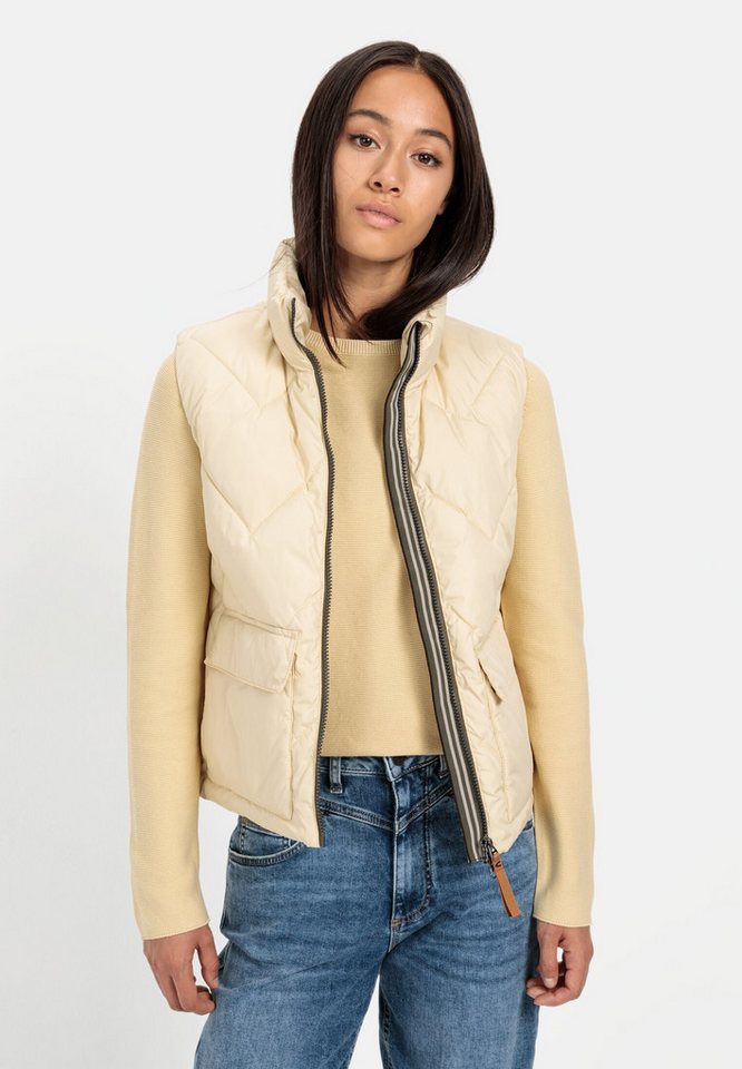 camel active Steppweste aus recyceltem Polyester mit Stehkragen von camel active