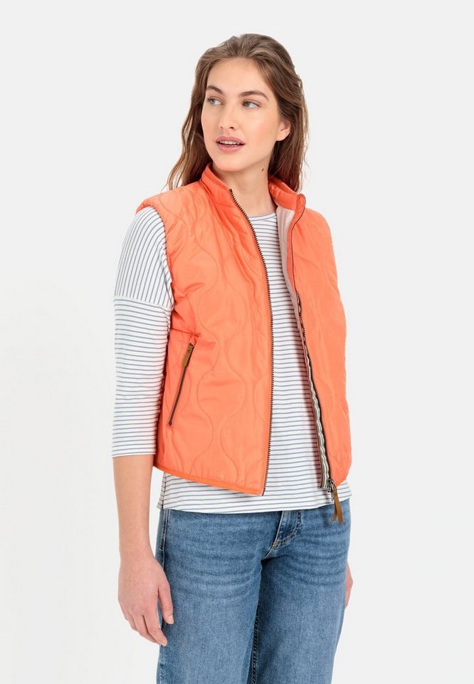 camel active Steppweste aus recyceltem Polyester mit Stehkragen von camel active