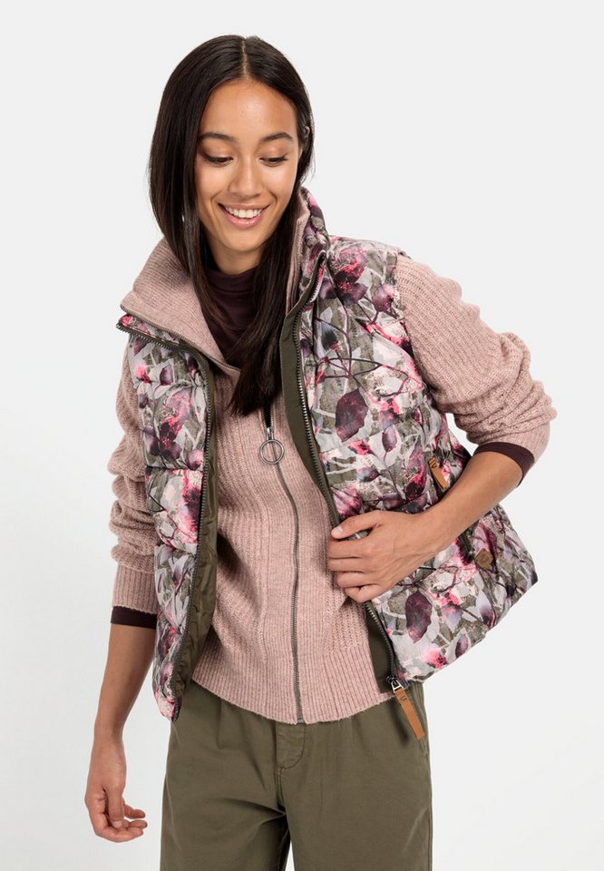 camel active Steppweste im Relaxed Fit ärmellos Stehkragen mit Stehkragen von camel active