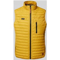 camel active Steppweste mit Label-Patch in Gelb, Größe 52 camel active Steppweste mit Label-Patch in Gelb, Größe 52 von camel active
