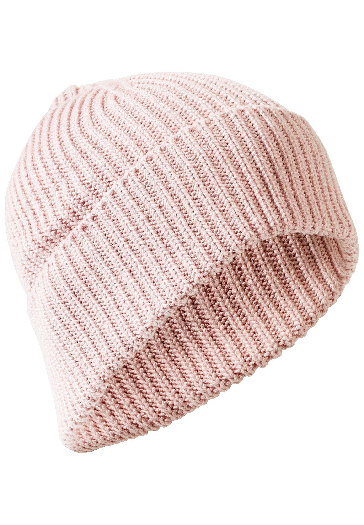 camel active - Strick-Beanie aus reiner Baumwolle sepia rose - Gr. - OS von camel active