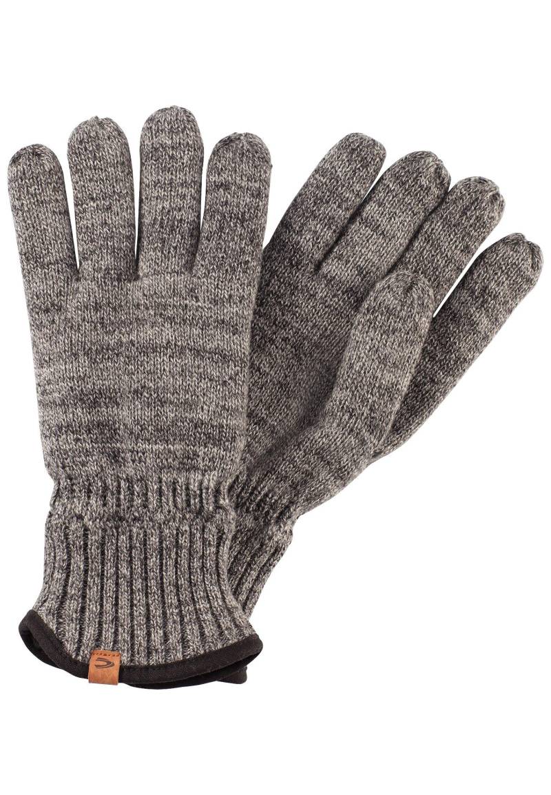 camel active - Strickhandschuhe mit warmen Futter cold grey melange - Gr. - L von camel active