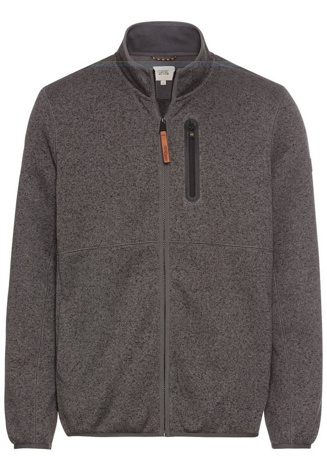 camel active Strickjacke Fleecejacke mit Reißverschluss von camel active
