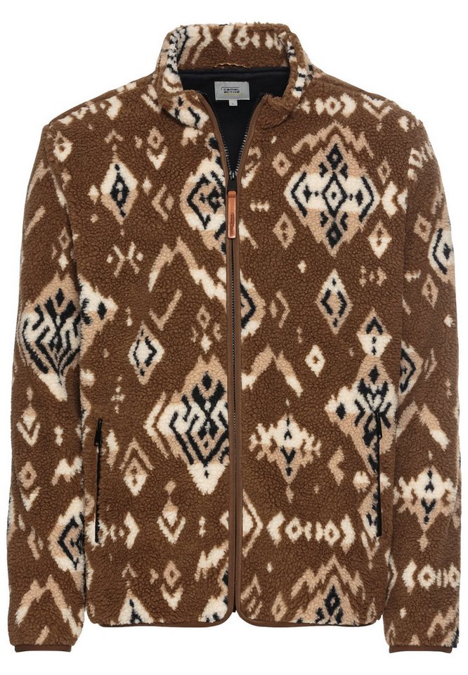 camel active Strickjacke Fleecejacke mit Stehkragen von camel active