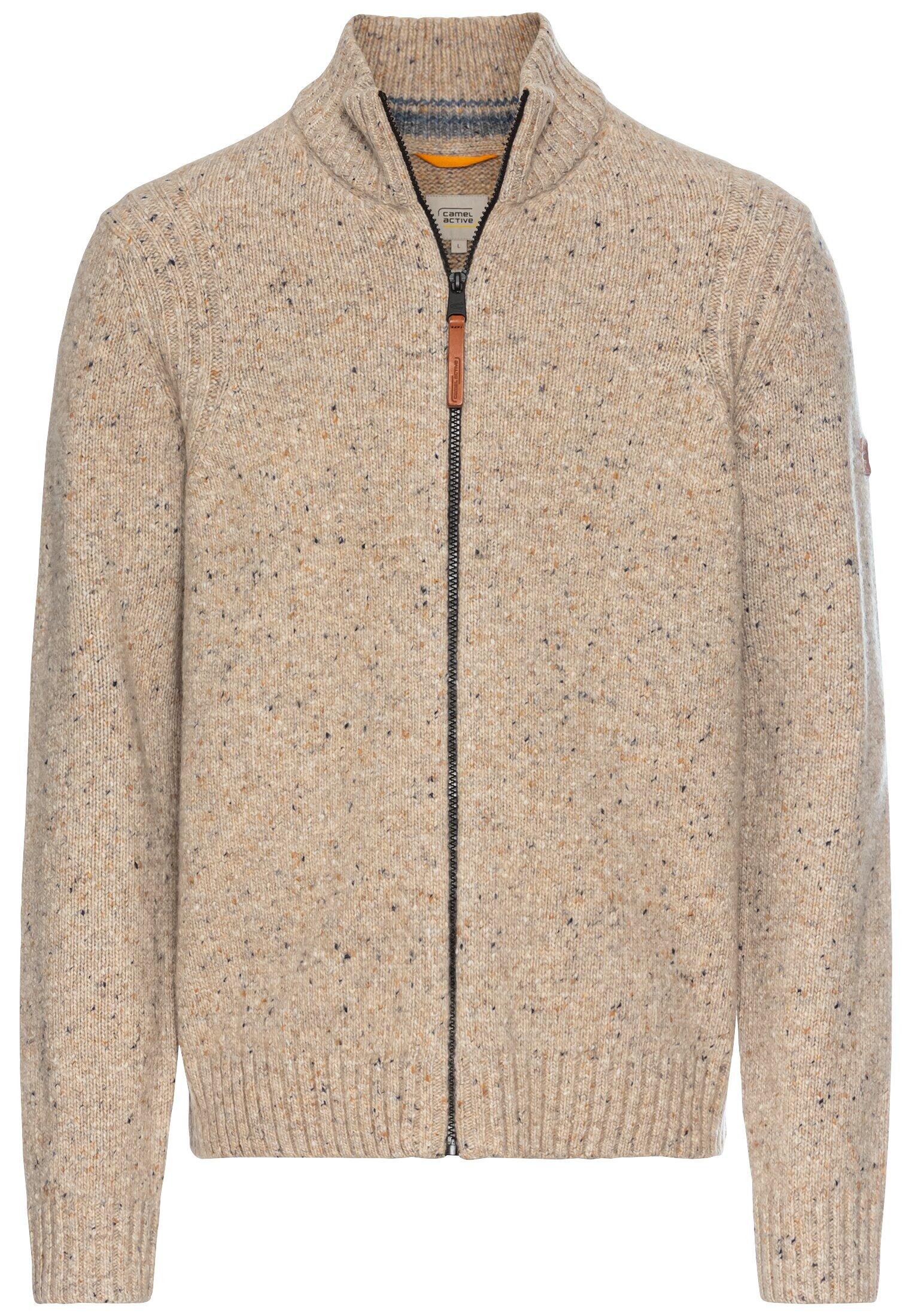 camel active - Strickjacke aus nachhaltiger Merinowolle sand - Gr. - XXL von camel active