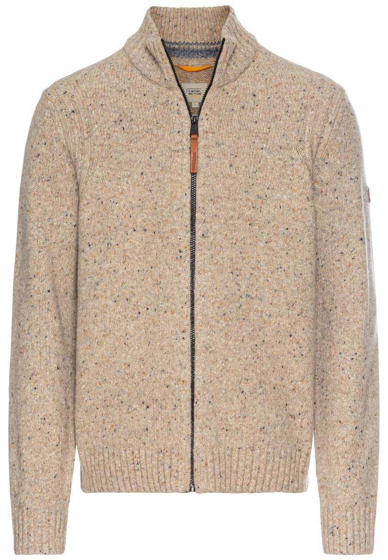 camel active - Strickjacke aus nachhaltiger Merinowolle sand - Gr. - XXL von camel active