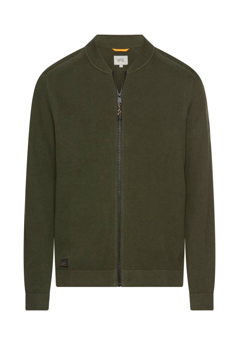 camel active - Strickjacke im Bomberstil forest green - Gr. - 4XL von camel active