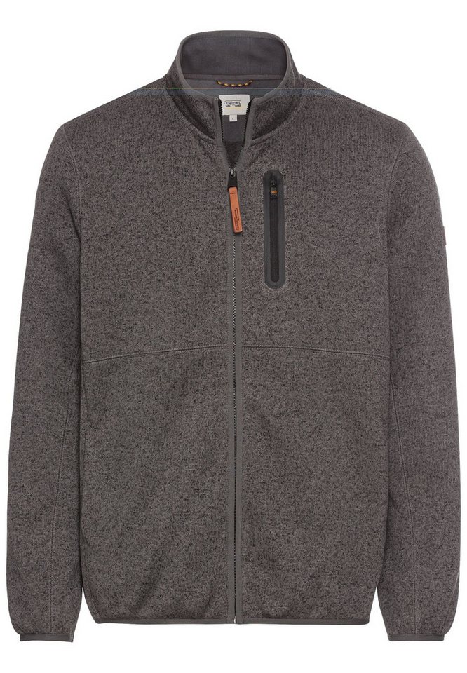 camel active Strickjacke in melierter Optik und mit Stehkragen von camel active