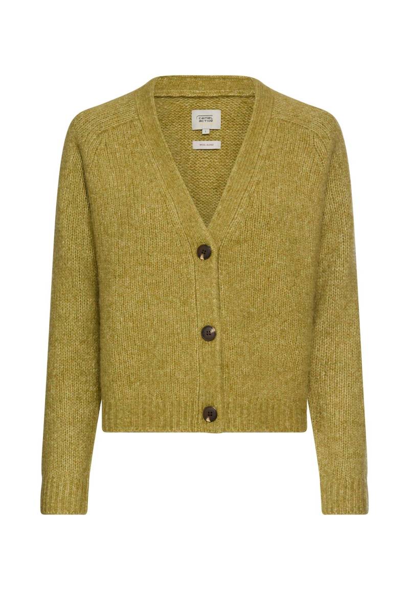 camel active - Strickjacke mit Raglanärmeln und Knopfverschluss capulet olive - Gr. - XL von camel active