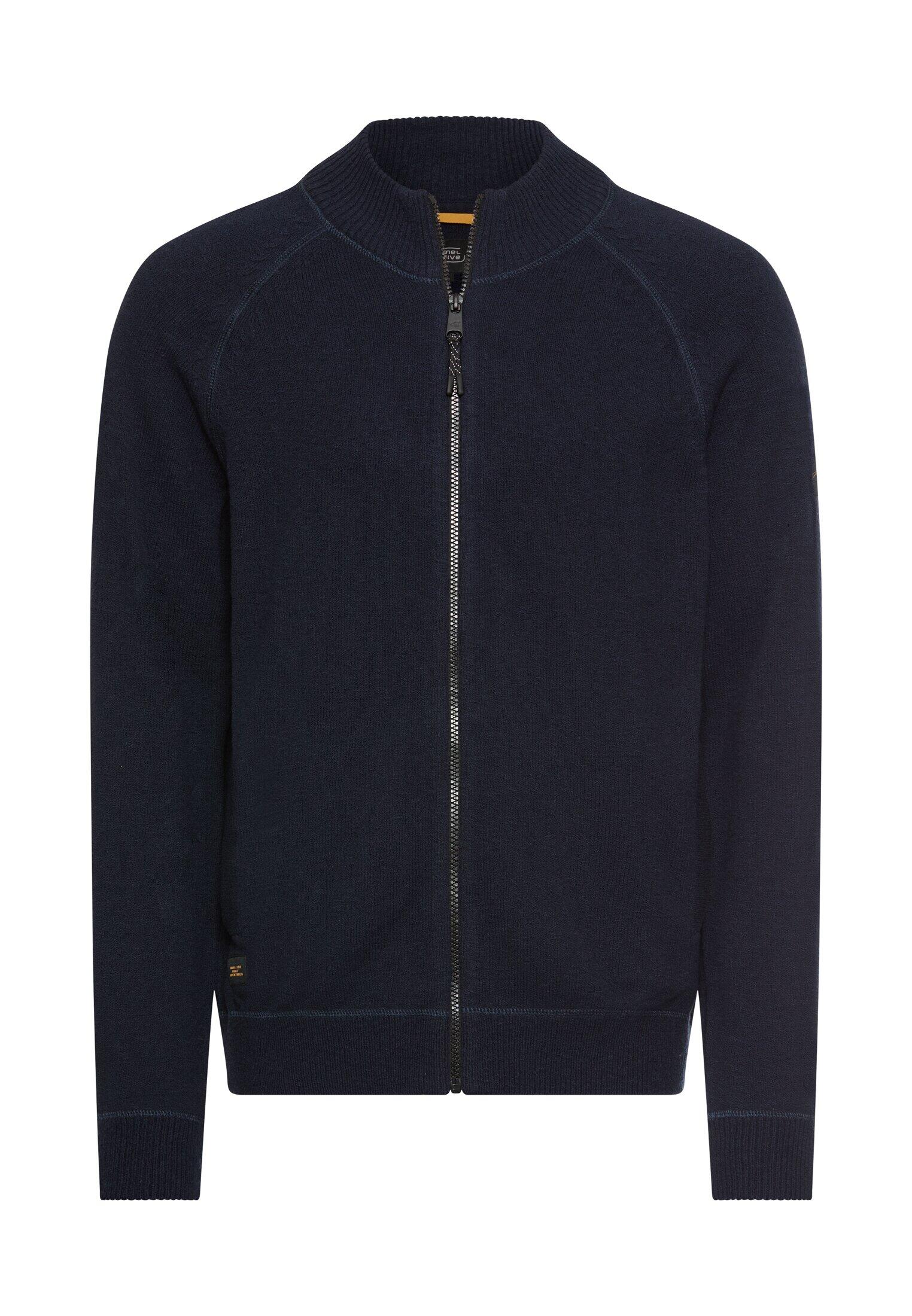camel active - Strickjacke mit Reißverschluss dark navy - Gr. - XXL von camel active