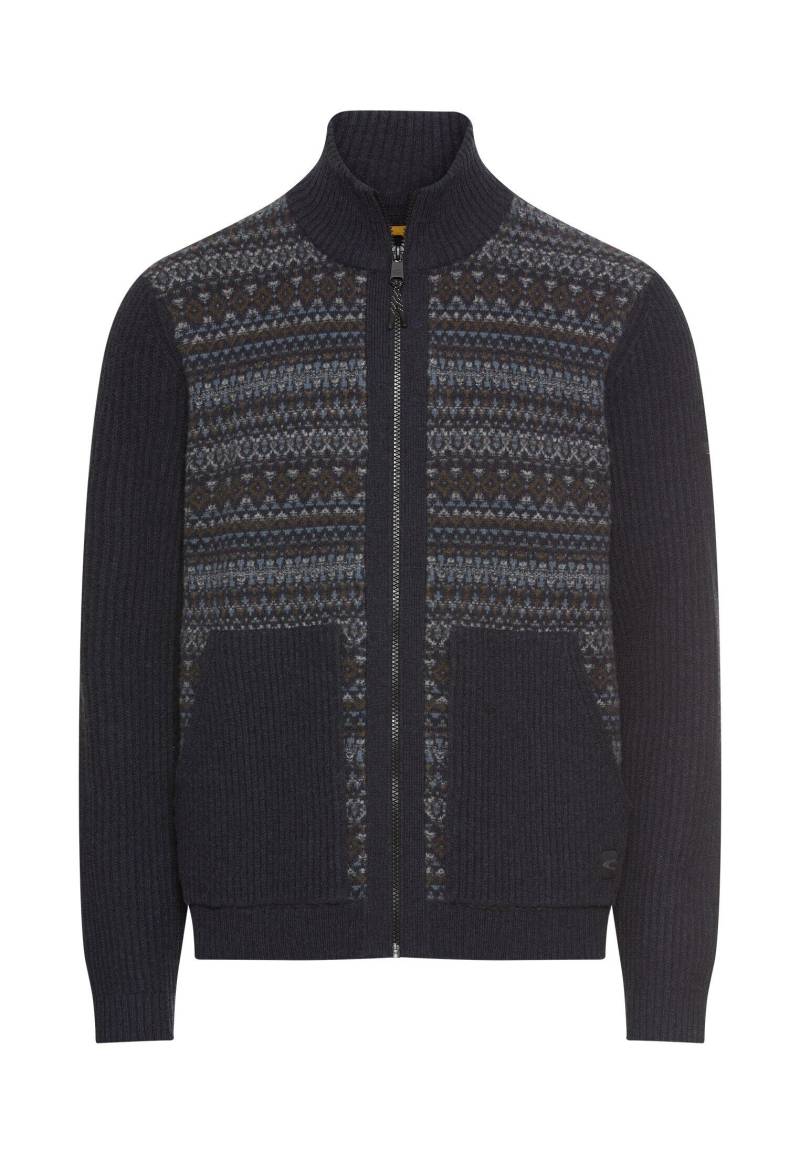 camel active - Strickjacke mit Stehkragen dark navy - Gr. - 3XL von camel active