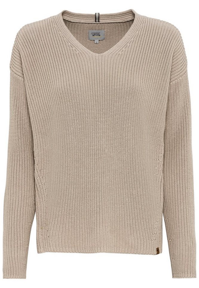 camel active Strickpullover Camel Active Damen Strickpullover mit V-Ausschnitt von camel active