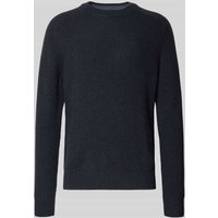 camel active Strickpullover aus Wolle mit Rundhalsausschnitt in Marine, Größe XXL von camel active