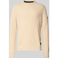 camel active Strickpullover aus Wolle mit Rundhalsausschnitt in Offwhite Melange, Größe 3XL camel active Strickpullover aus Wolle mit Rundhalsausschnitt in Offwhite Melange, Größe 3XL von camel active