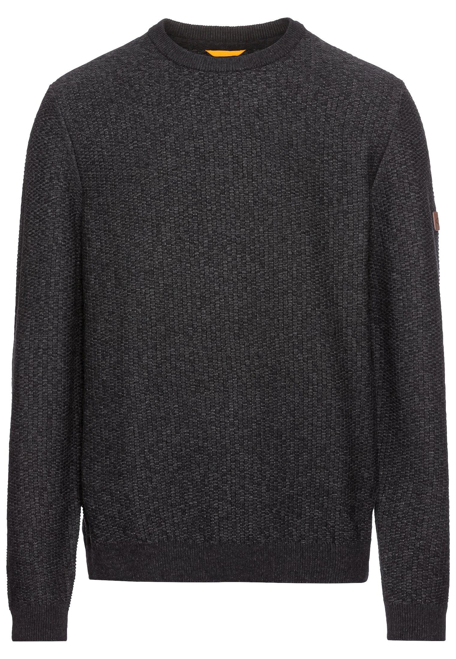 camel active - Strickpullover aus einem Baumwollmix asphalt - Gr. - L von camel active