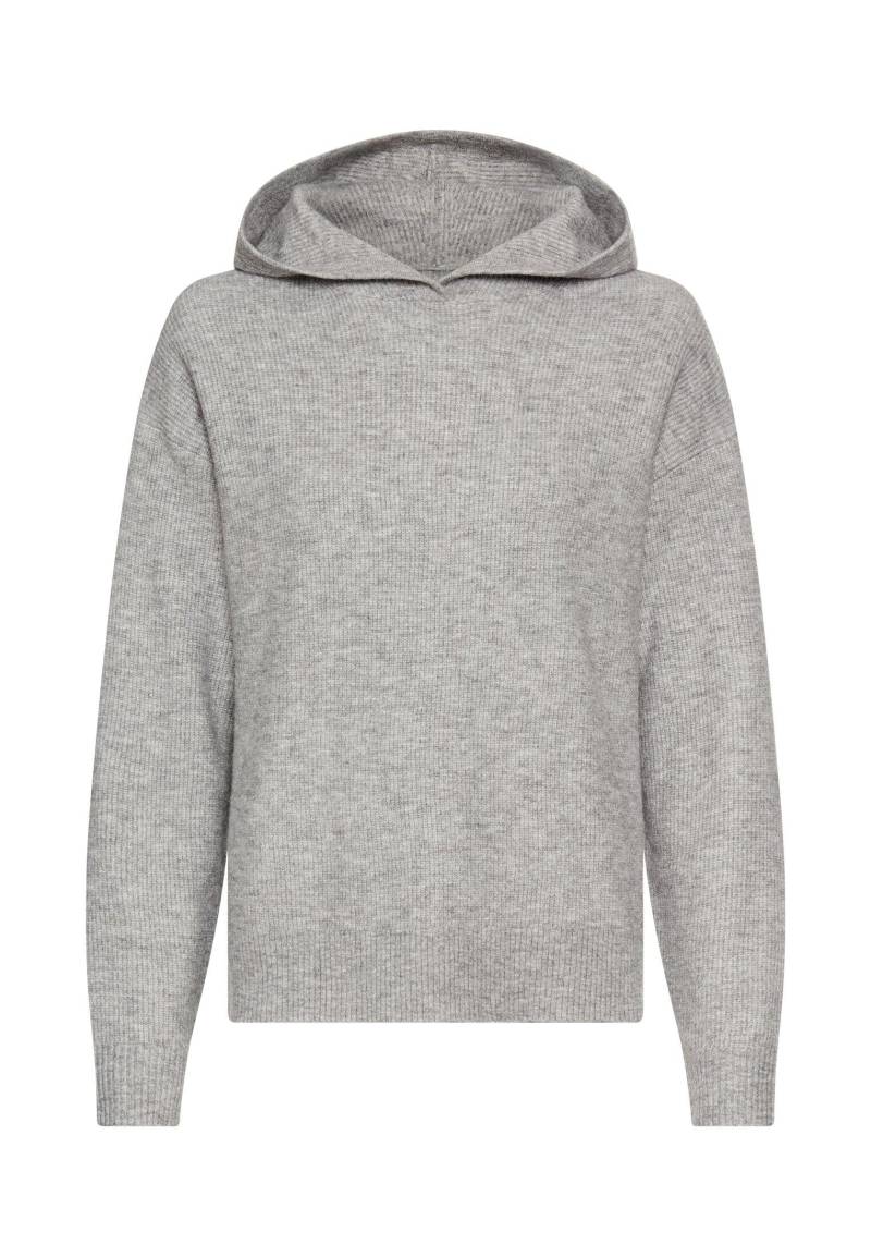 camel active - Strickpullover mit Kapuze grey melange - Gr. - M von camel active