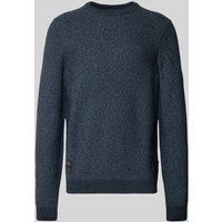 camel active Strickpullover mit Rundhalsausschnitt und Label-Details in Petrol, Größe XL camel active Strickpullover mit Rundhalsausschnitt und Label-Details in Petrol, Größe XL von camel active