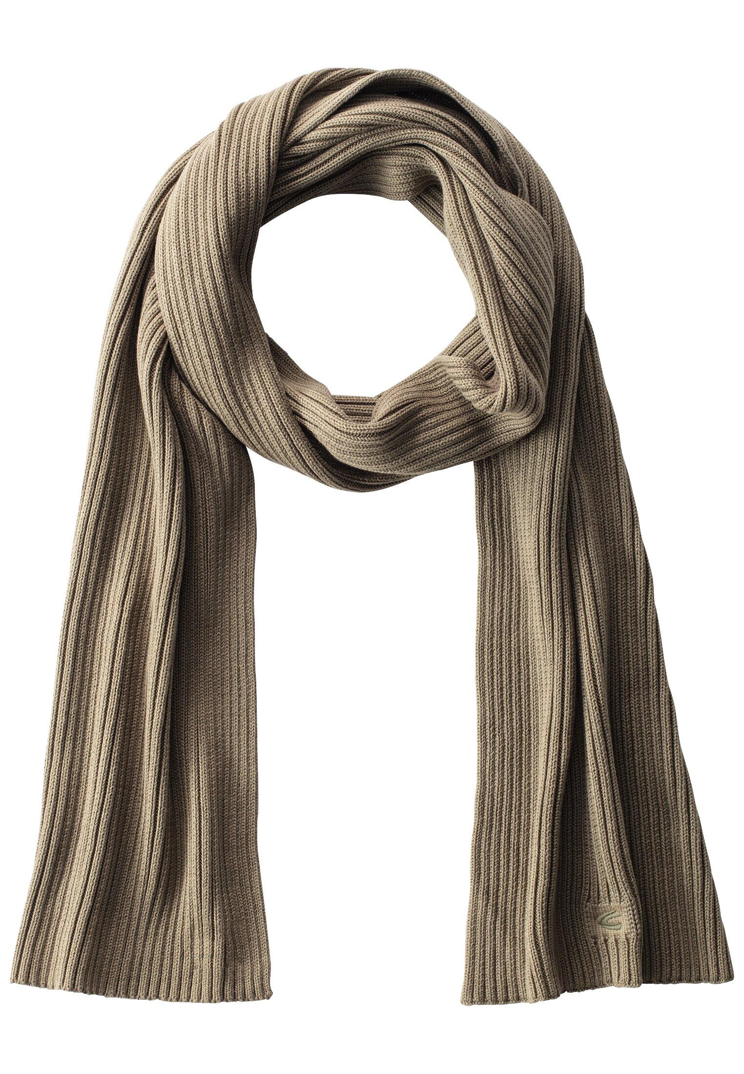 camel active - Strickschal aus Organic Cotton olive brown - Gr. - OS von camel active