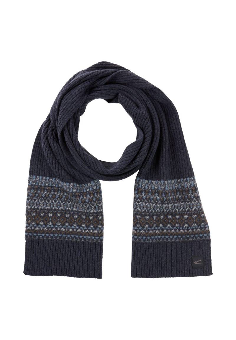 camel active - Strickschal aus reiner Wolle dark navy - Gr. - OS von camel active