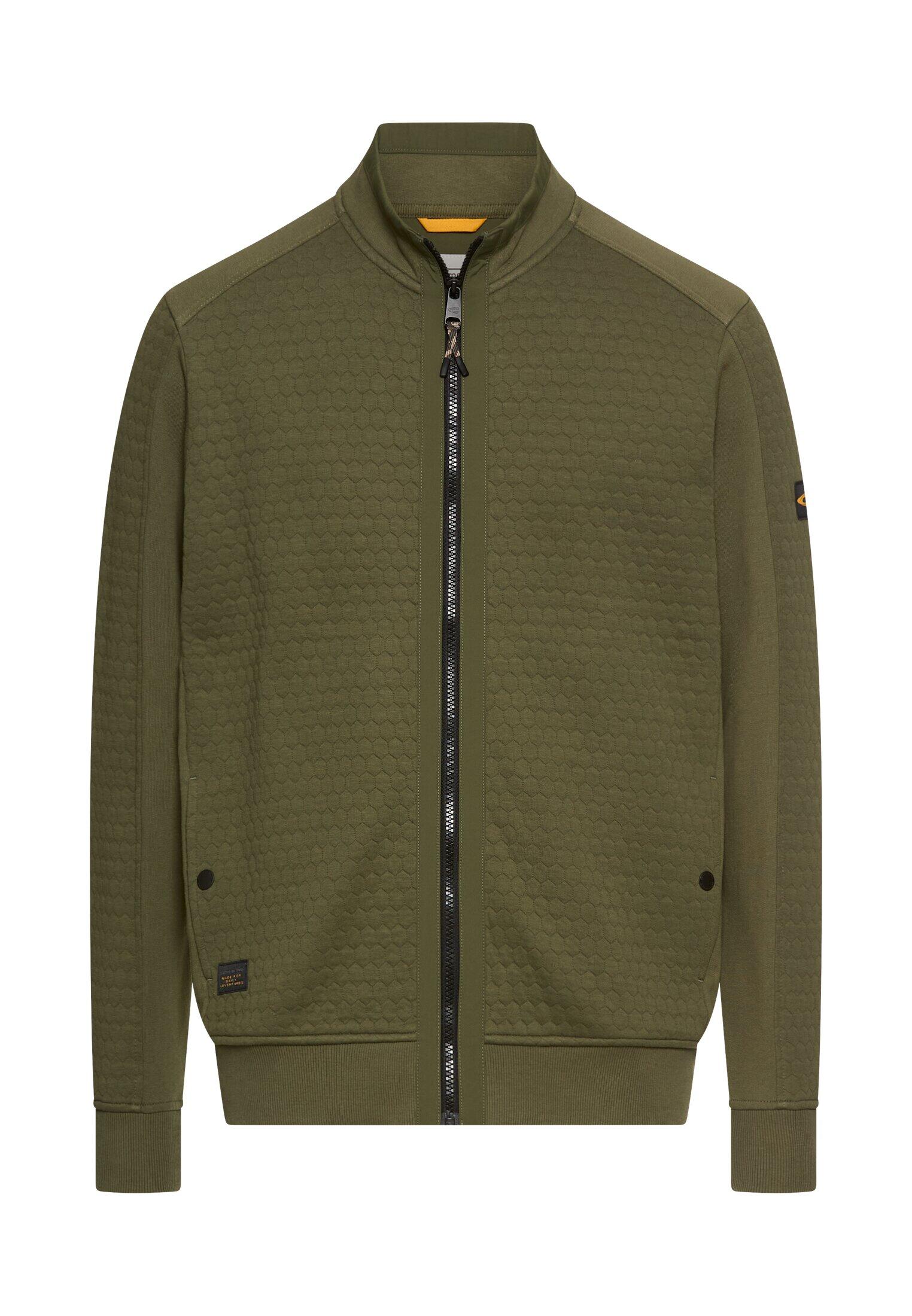 camel active - Sweatjacke aus Baumwollmix forest green - Gr. - XXL von camel active