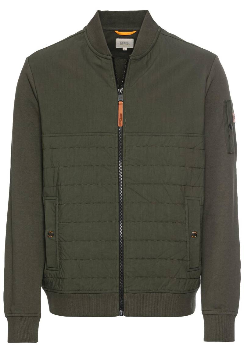 camel active - Sweatjacke mit Bomberkragen leaf green - Gr. - L von camel active