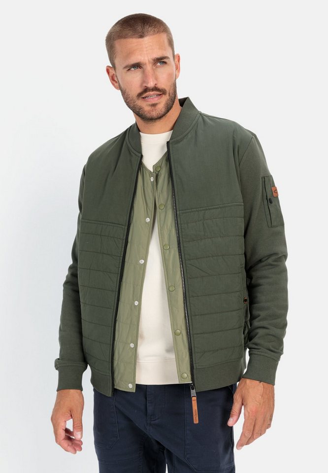 camel active Sweatjacke mit Bomberkragen Langarm Stehkragen von camel active