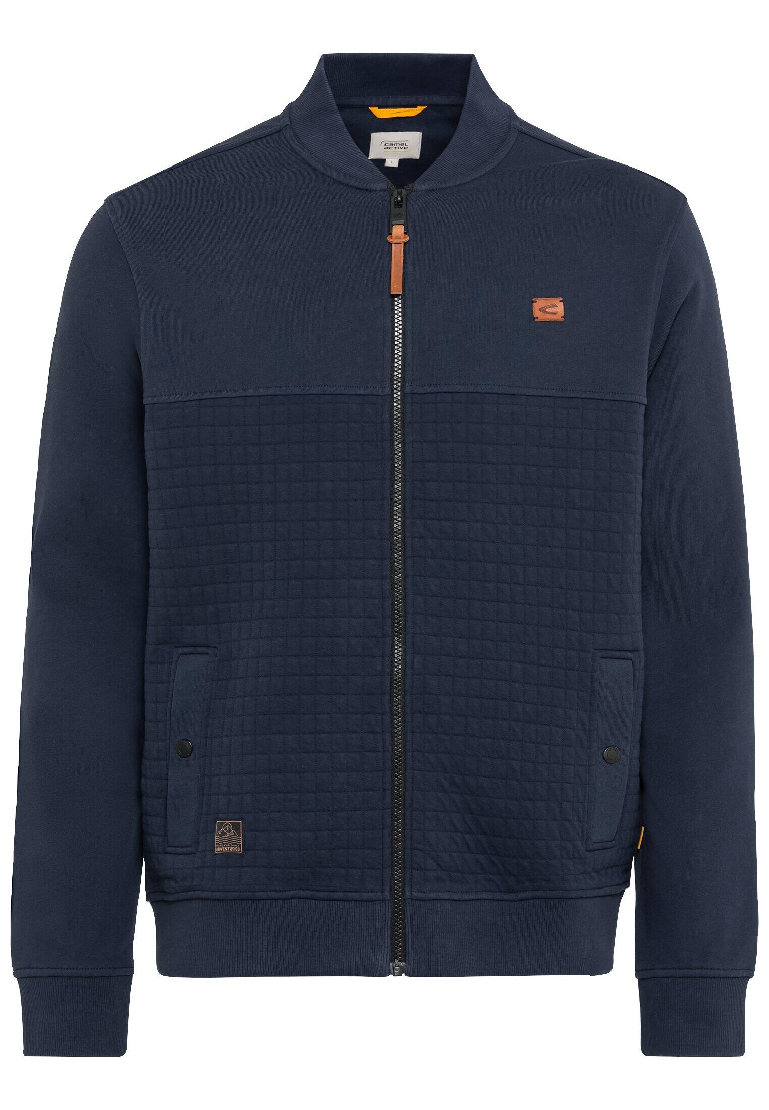 camel active - Sweatjacke mit Steppmuster night blue - Gr. - M von camel active