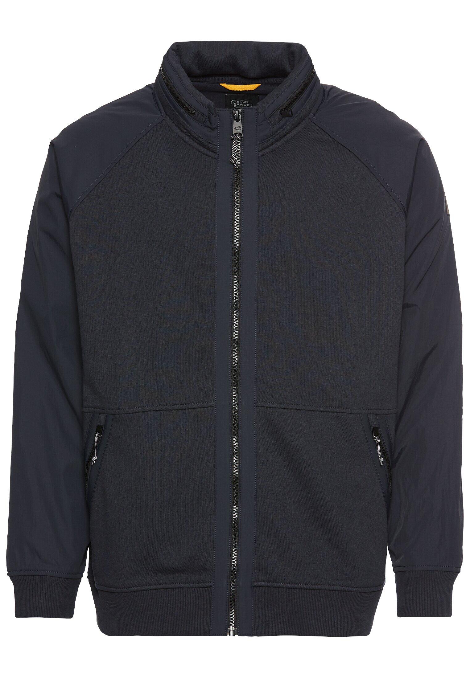 camel active - Sweatjacke mit einrollbarer Kapuze dark navy - Gr. - 3XL von camel active