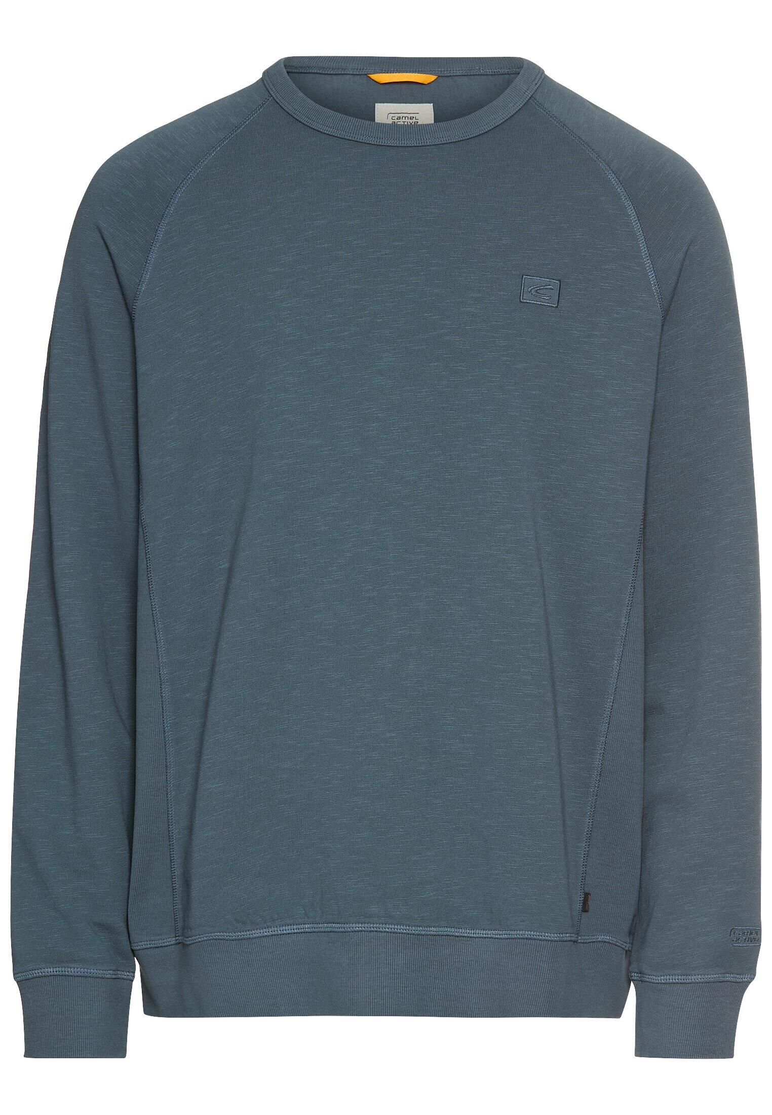 camel active - Sweatshirt aus reiner Baumwolle mit Raglanärmeln tinted blue - Gr. - L von camel active